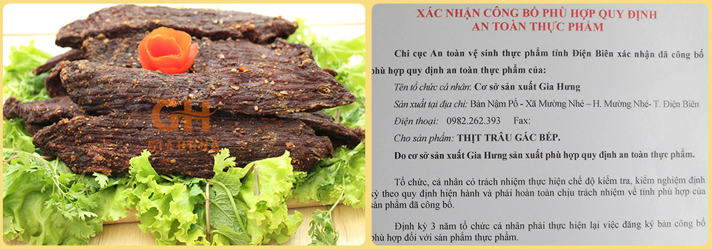 Thịt trâu gác bếp